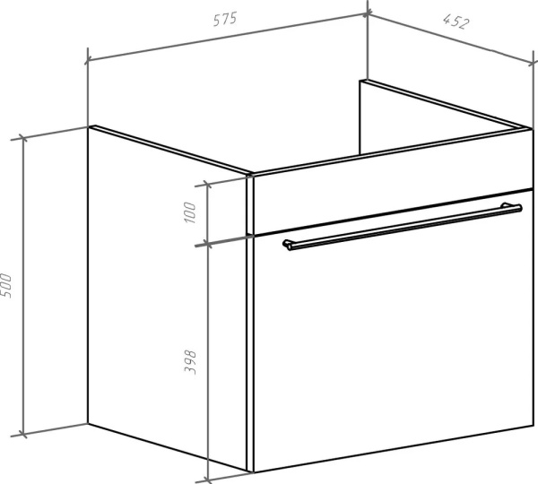 Тумба под раковину Bellezza Альдо 60 4638909190070